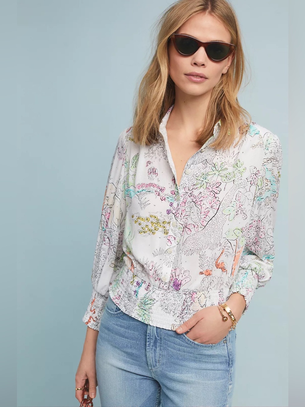 Anthropologie Maeve Rosa Blouse